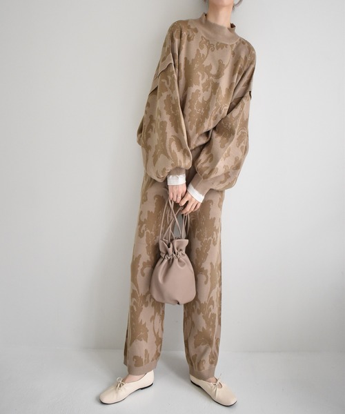 けします⊘ パンツ - 通販 - PayPayモール ジャカードバイカラ―ニットパンツ ZOZOTOWN PayPayモール店 ∗がございま