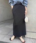ロング スカート 夏 「セルフカット」リブロン...の詳細画像1