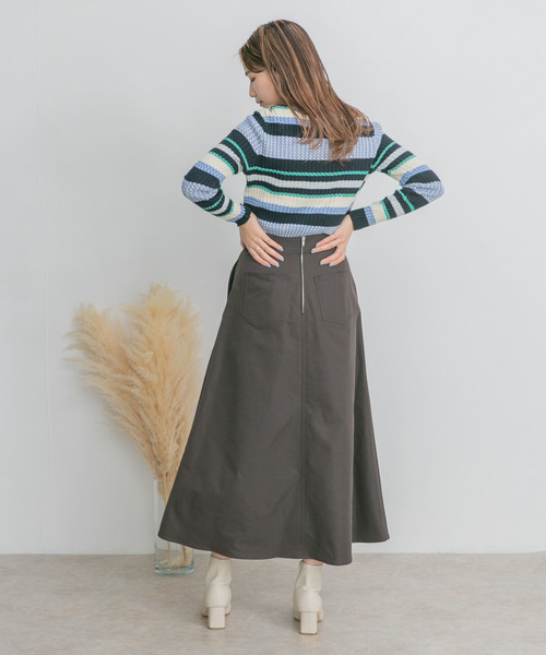 KBF（ケービーエフ） スカート ツイルフレアロングスカート : ZOZOTOWN