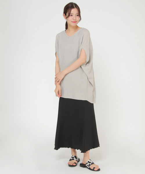 【ブランド終了】希少メルシーボークーニットチュニック ブラウスレイヤー ニットチュニック(トップス)｜TO BE CHIC