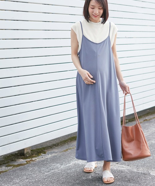 毎日続々入荷 マタニティ 接触冷感ワンピース 汗ジミ防止tシャツ 授乳口付き 2点セット マタニティウエア 授乳服 産前産後 ロング丈 ワンピース 汗ジミ防止 キ Materialworldblog Com