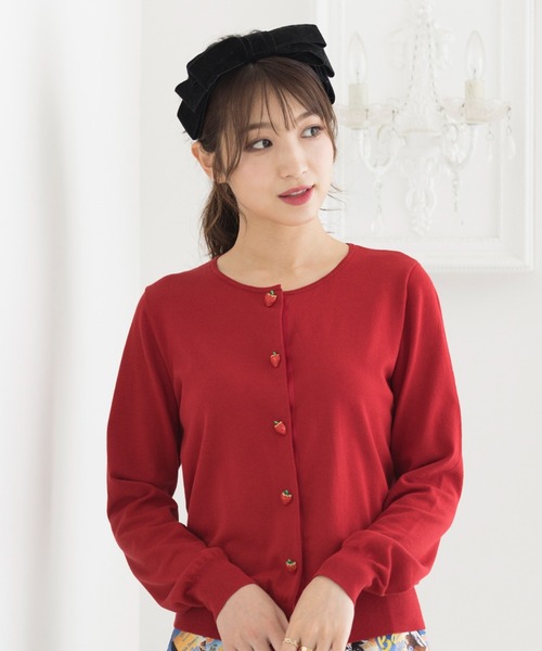 新品☆Rose Tiara　いちご柄ニットカーディガン 新作】さくらんぼニットカーディガン | Rose Tiara【ローズティアラ】