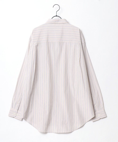 Lazar シャツ 別注 Oversize Broad Stripe Regular Collar Shirt