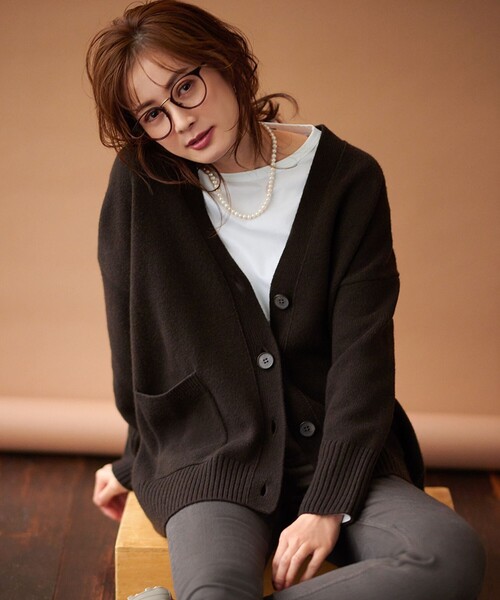 23区 - 23区 ウールカシミヤブレンド カーディガン CLASSY.1月号掲載】ウールカシミヤブレンド カーディガン / 23区