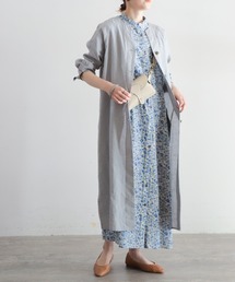 ノンブルアンペール　ロングシャツコート セール】ステンカラーロングシャツコート（シャツ/ブラウス