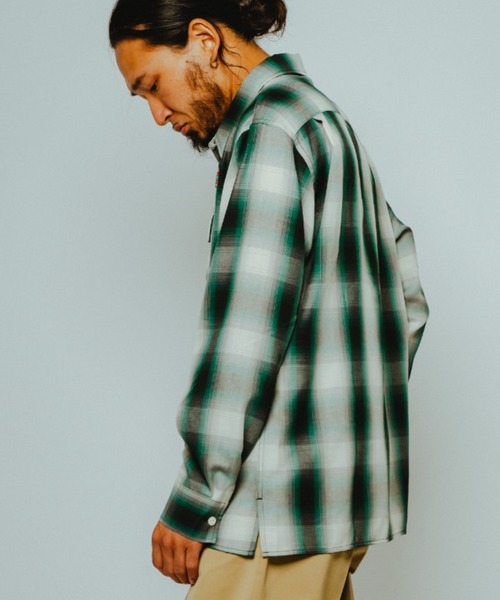 『美品』BIG MIKE(ビッグマイク)レーヨンミックスオンブレチェックシャツ BIG MIKE（ビッグマイク） シャツ ビックマイク/ 26春夏新作