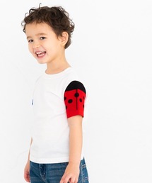 Tシャツ・アパレル m'amie ami amie（アミアミ） tシャツ てんとう虫ニット袖Tシャツ キッズ