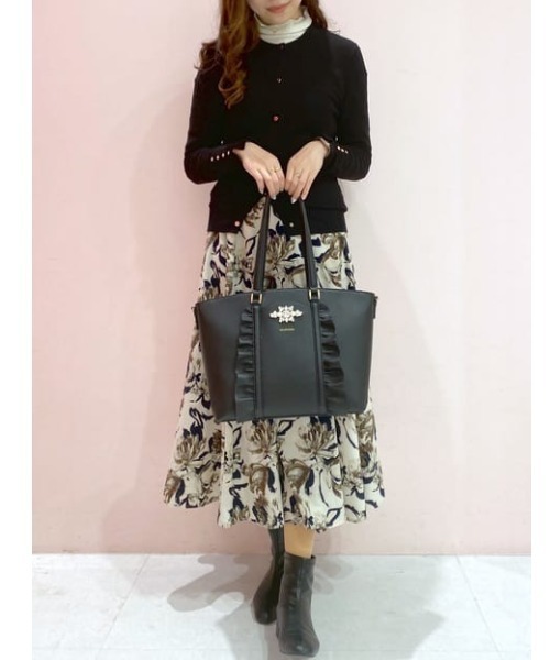 Samantha Vega トートバッグ ビジューフリルA4トートバッグ