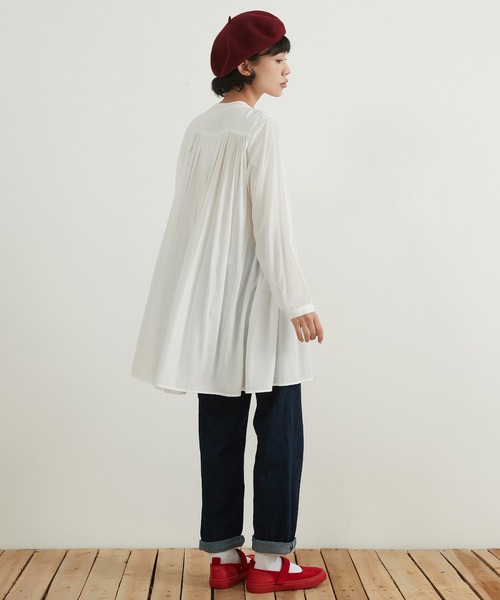 24ss 未使用 ギャルソン ギャザー 中綿 変形 ロング ブラウス シャツ M COMME des GARCONS - 24ss 未使用 ギャルソン ギャザー 中綿 変形