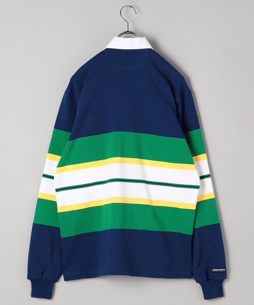 BARBARIAN ネイビー 長袖ポロシャツ FREAK'S STORE ポロシャツ 限定展開 Barbarian/バーバリアン