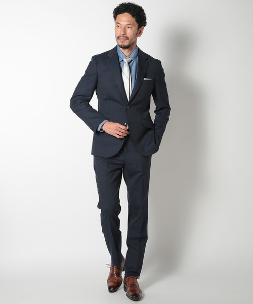 大特価 MEN'S BIGI ドビー柄スリムフィットスーツ セットアップ スーツ