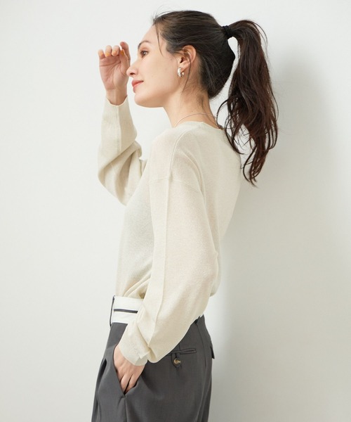 値下げ　シアーラメポロニット　ビューティーアンドユース BEAUTY&YOUTH UNITED ARROWS（ビューティーアンドユース