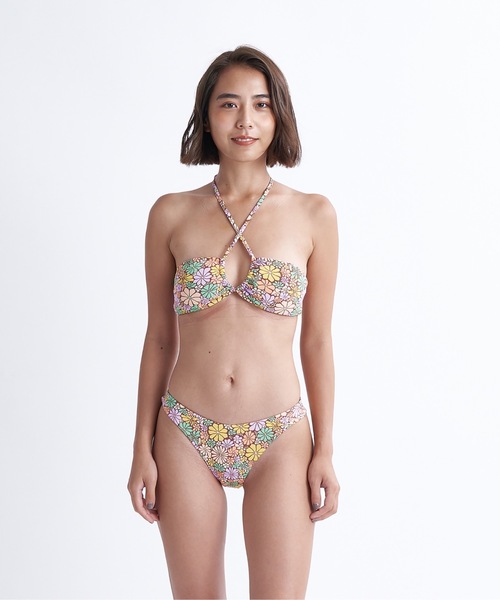 ROXY ロキシー　レトロフラワー柄 セパレート水着 ビキニM ROXY（ロキシー） 水着 ALL ABOUT SOL BANDEA/ロキシーレトロマルチ