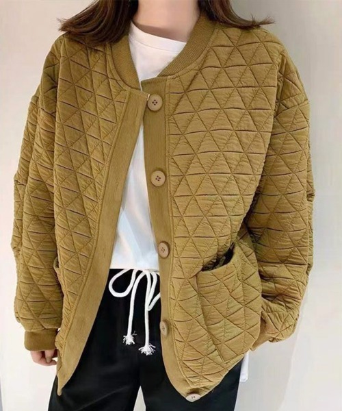 韓国 多用途 キルティング ショートジャケット ブルゾン miniministore ブルゾン アウター キルティングジャケット