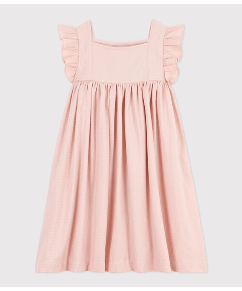 【未使用タグ付き】PETITBATEAU プチバトー★コットンワンピース ピンク PETIT BATEAU ワンピース コットンワンピース キッズ 子供服