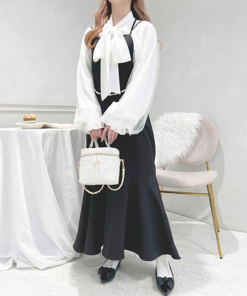 apres jour（アプレジュール） ワンピース パールベルト付きキャミ