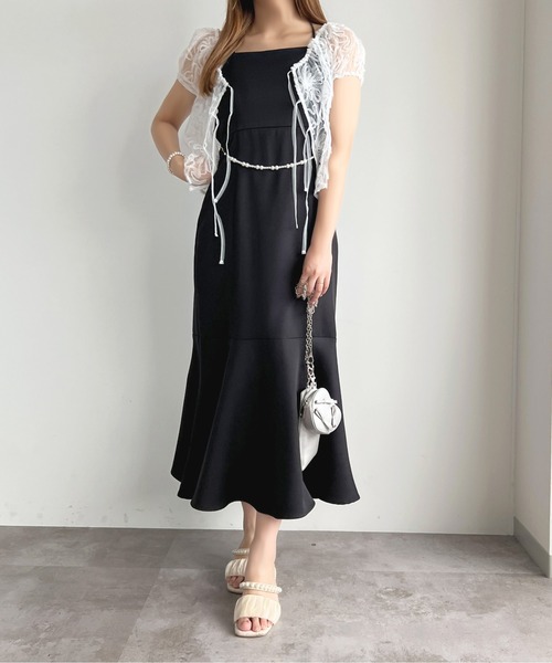 apres jour（アプレジュール） ワンピース パールベルト付きキャミ