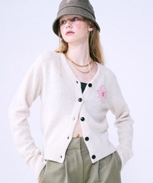 Mardi Mercredi カーディガン Mardi Mercredi カーディガン RACCOON BLENDED CARDIGAN V NECK