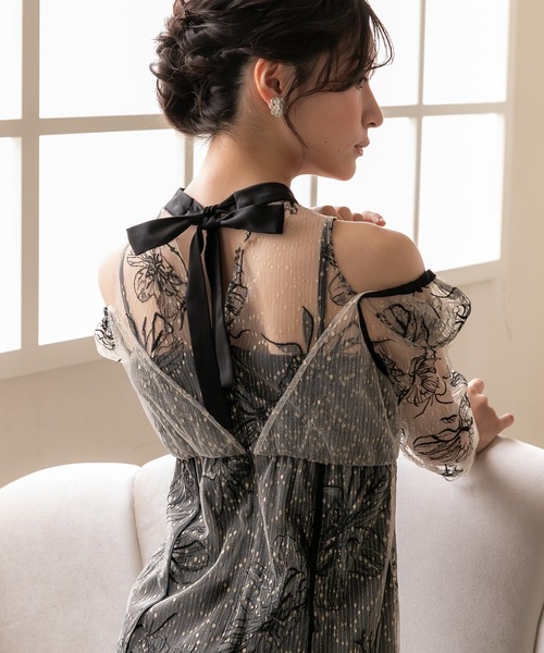 birei ドレス バックリボン刺繍レースドレス : ZOZOTOWN Yahoo!店