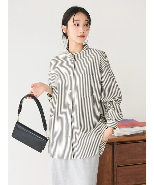 ブラウス シャツ 「WEB先行予約」シルクストライプ バンドカラーシャツ レディース 楽天市場】LILYSILK シルク シャツ レディース ブラウス