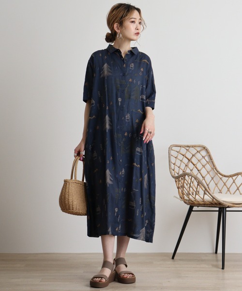 Emagoワンピース Emago ワンピース EMAGO 花のゆりかご刺繍ワンピース : ZOZOTOWN