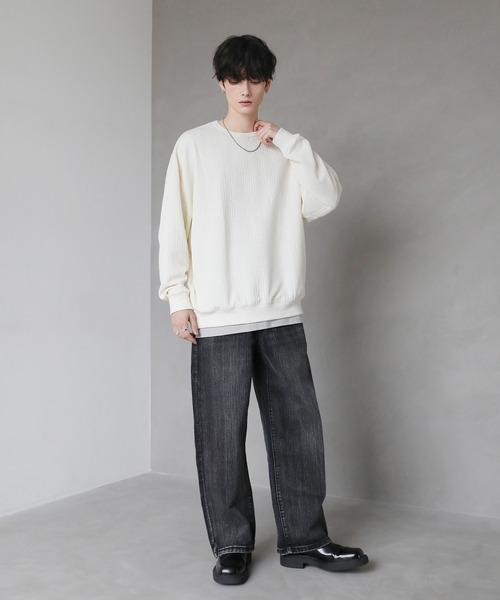 ASTRONOMY tシャツ ASTRONOMY/ドルマンスリーブジャガードポンチ/梨地