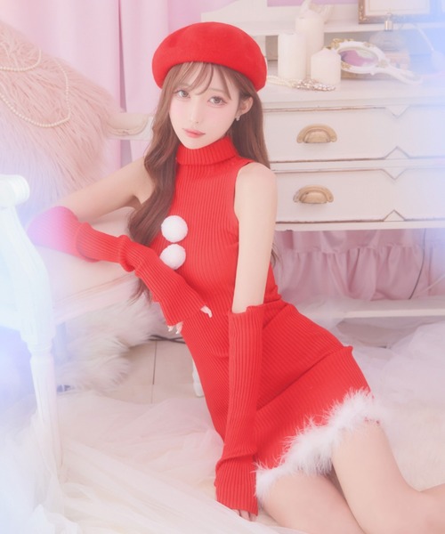 コスプレ ワンピースドレスサンタコスプレ「サンタコス 4点セット」_4