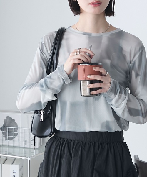 AAA - Naptime プルオーバー 総柄ベージュ forksy. tシャツ 「forksy.」水彩アート総柄パワーメッシュプル