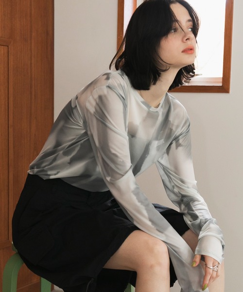 forksy.（フォルクシー） tシャツ 「forksy.」水彩アート総柄パワー 