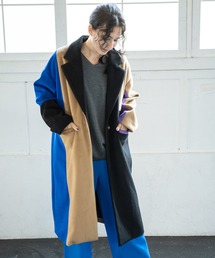 OSMOSIS（オズモーシス） コート チェスターコート カラーブロック