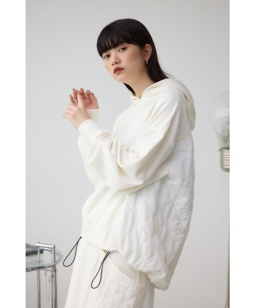 AZUL BY MOUSSY tシャツ キルティングデザインフーディー レディース 