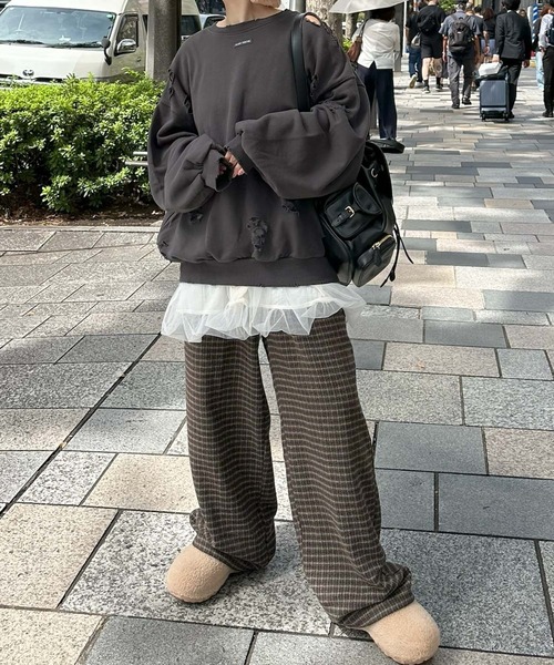 Alley Tokyo トレーナー スウェット いっぱいダメージBIGスウェット