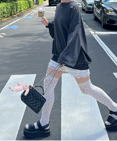 Alley Tokyo トレーナー スウェット いっぱいダメージBIG