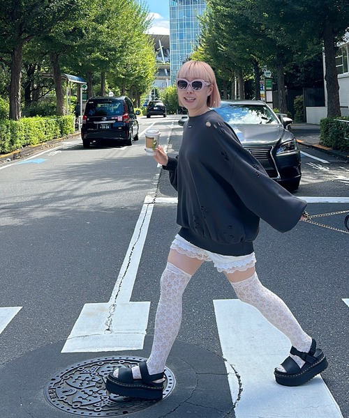 Alley Tokyo トレーナー スウェット いっぱいダメージBIG