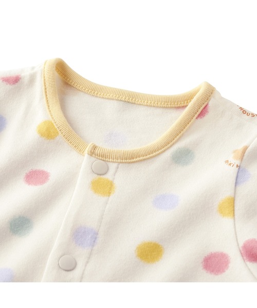ベビー服 ロンパース マルチドット柄ツーウェイオールの画像