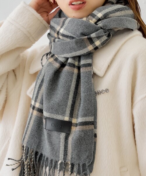 Chico（チコ） マフラー チェック柄ストール レディース : ZOZOTOWN