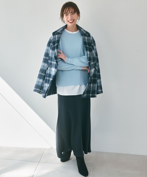 【洗える】ウールカシミヤ クルーネック ニット 23区 ニット セーター 「洗える」ウールカシミヤ クルーネック