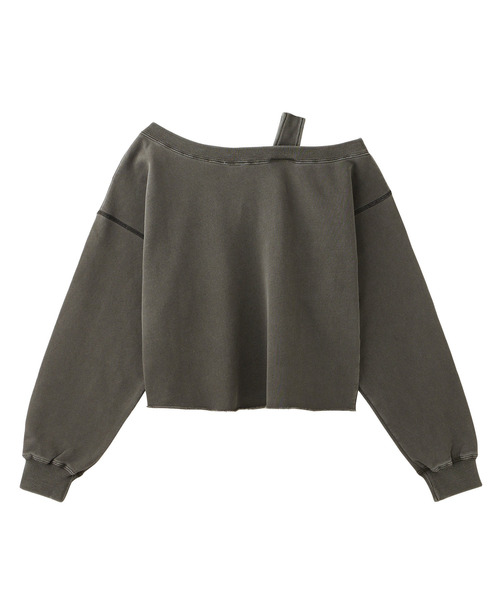 トレーナー スウェット FADED X PATCH LAYERED SHOULDER SWEAT TOP レディース FADED X PATCH LAYERED SHOULDER SWEAT TOP｜エックスガールの