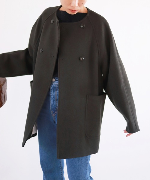 SLOBE IENA（スローブイエナ） ノーカラーコート 38 グレー レディース