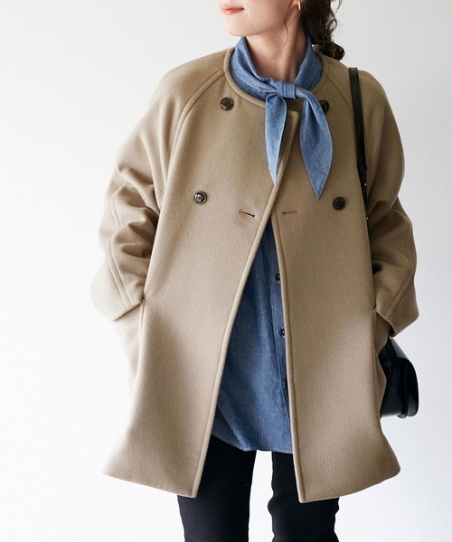 SLOBE IENA（スローブイエナ） ノーカラーコート 38 グレー レディース