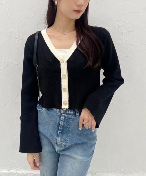 one after another NICE CLAUP カーディガン ゴールドボタン