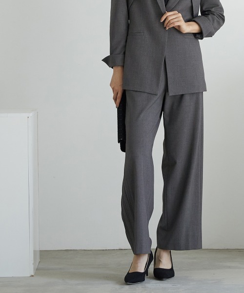 Callarus セットアップ 洗える防しわデザインテーラードジャケット