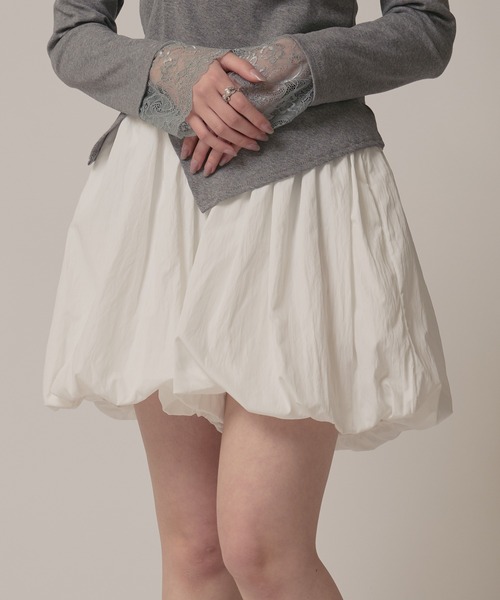 ミニスカート [PLZPROJECT] BALLOON SKIRT Balloon mini skirt (pink) – POPPY