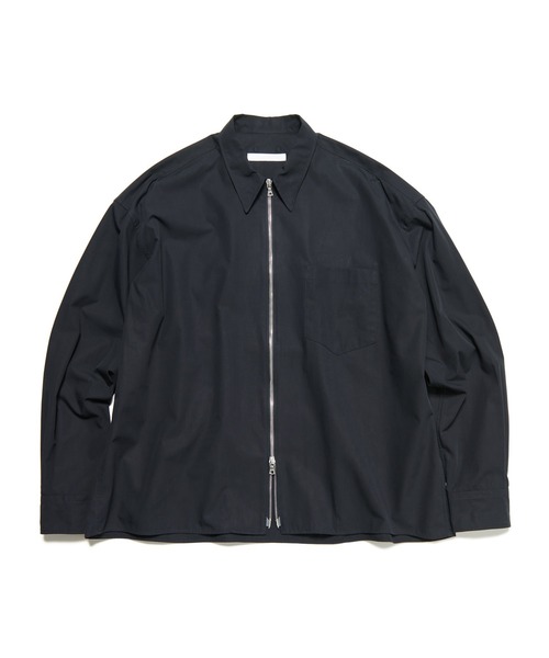 SOPHNET.ORGANIC COTTON ZIP SHIRTジップシャツ SOPHNET.（ソフネット） シャツ ORGANIC COTTON ZIP SHIRT メンズ