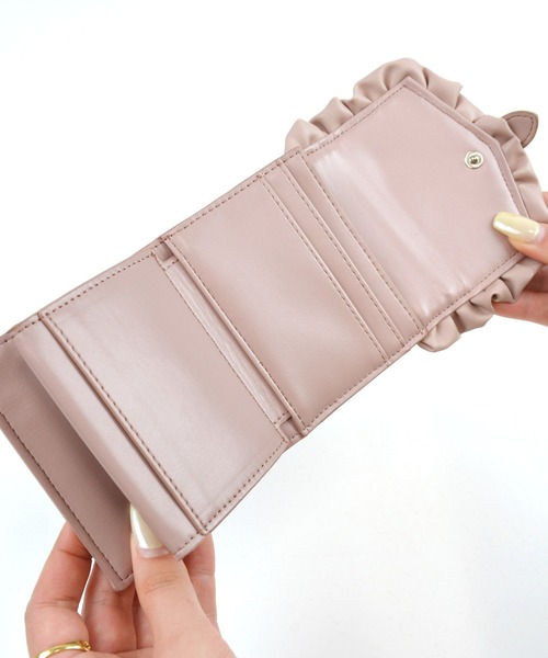 ❤️折り財布❤️ SecretDoor 財布 フリル ハート ボックスコイン 三つ折り財布