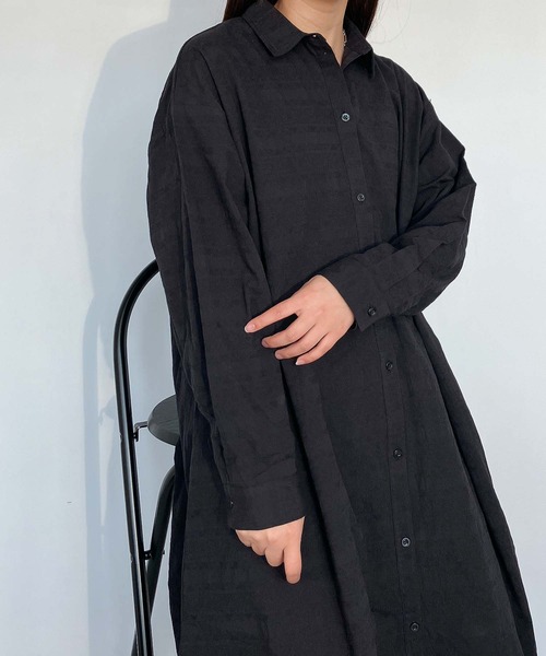 AS KNOW シャツワンピース ○バルーン ロングシャツワンピース
