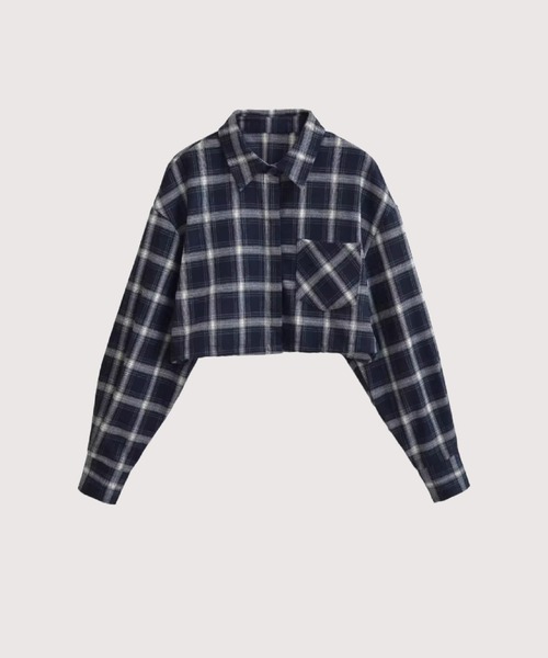 ブラウス シャツ Relaxed Plaid Short Shirt レディース