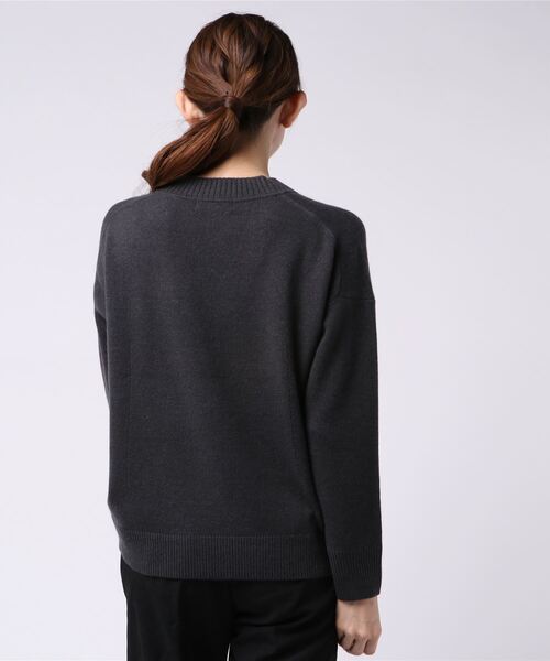 「iliann loeb」 Vネックニット FREE ホワイト レディース_画像3