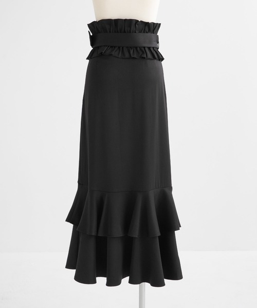 Dear my love rose コルセットベルト付マーメイドスカート 黒4L DearMyLoveRose スカート 「4L〜6L」コルセットベルト付