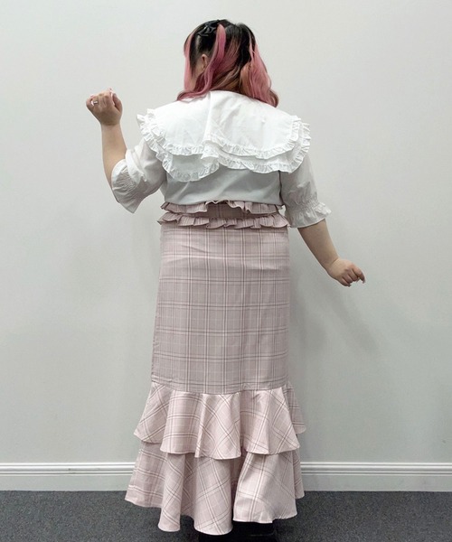 Dear my love rose コルセットベルト付マーメイドスカート 黒4L DearMyLoveRose スカート 「4L〜6L」コルセットベルト付